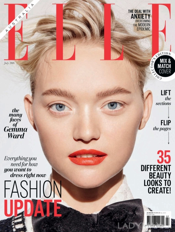 超模Gemma Ward登上《Elle》澳洲版7月刊封面
