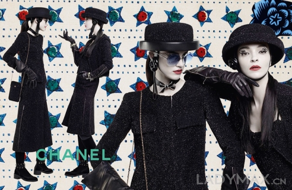 Chanel 2016秋冬丰富多彩的拼贴式广告硬照 