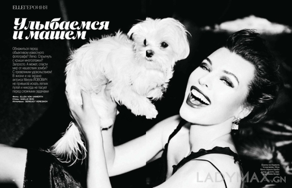 Milla Jovovich登《ELLE》俄罗斯版2017年1月刊封面